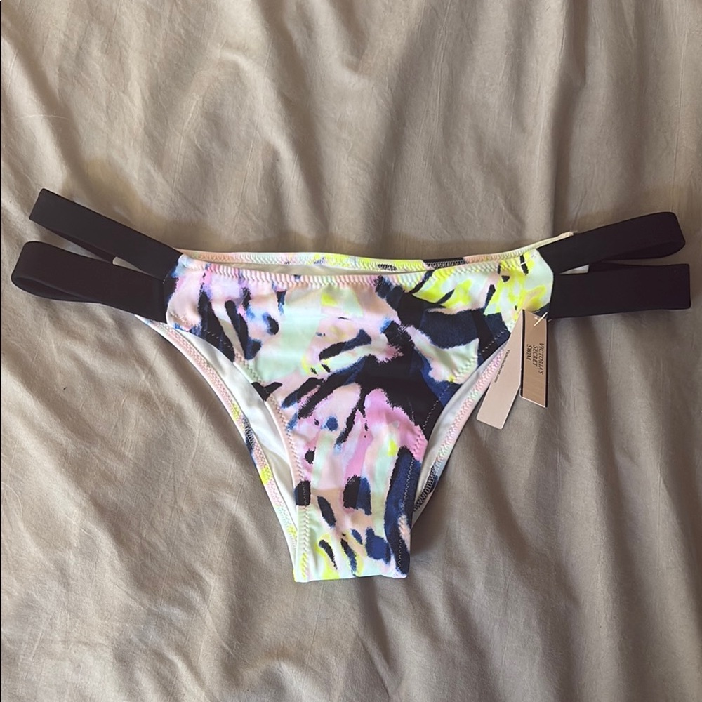 Victoria's Secret Neon and Black Bikini Bottom